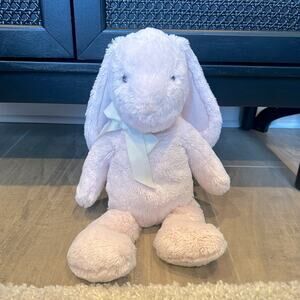 Pottery Barn Kids Plush Small Pink Soft Pink Rabbit Bunny Easter White Bow PBK